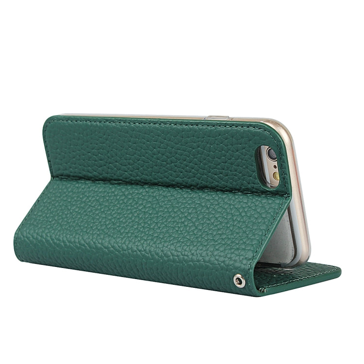 Litchi Genuine Leather Phone Case For iPhone 6 & 6s(Green) - More iPhone Cases by buy2fix | Online Shopping UK | buy2fix