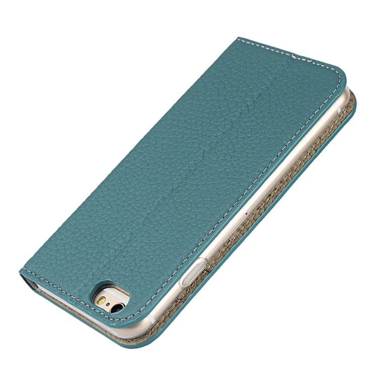 Litchi Genuine Leather Phone Case For iPhone 6 & 6s(Sky Blue) - More iPhone Cases by buy2fix | Online Shopping UK | buy2fix