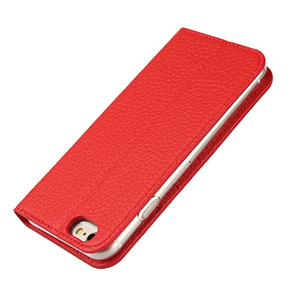 Litchi Genuine Leather Phone Case For iPhone 6 & 6s(Red) - More iPhone Cases by buy2fix | Online Shopping UK | buy2fix