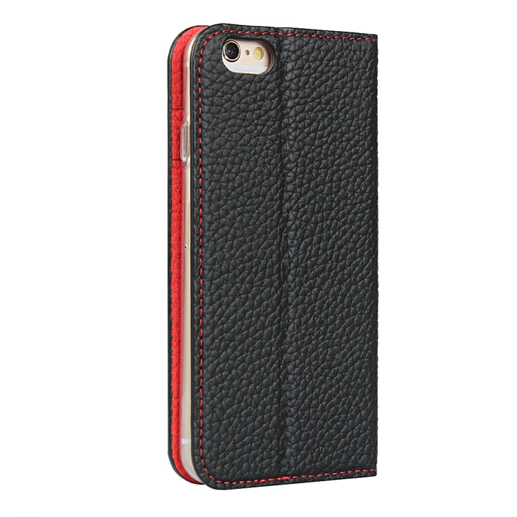 Litchi Genuine Leather Phone Case For iPhone 6 Plus & 6s Plus(Black) - More iPhone Cases by buy2fix | Online Shopping UK | buy2fix