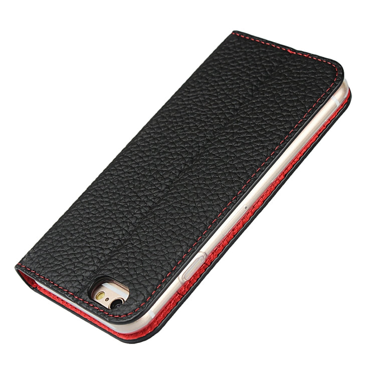 Litchi Genuine Leather Phone Case For iPhone 6 Plus & 6s Plus(Black) - More iPhone Cases by buy2fix | Online Shopping UK | buy2fix