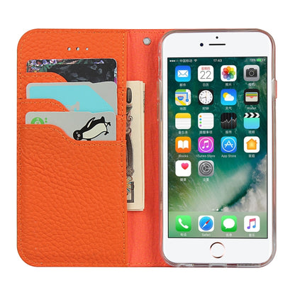 Litchi Genuine Leather Phone Case For iPhone 6 Plus & 6s Plus(Dark Blue) - More iPhone Cases by buy2fix | Online Shopping UK | buy2fix