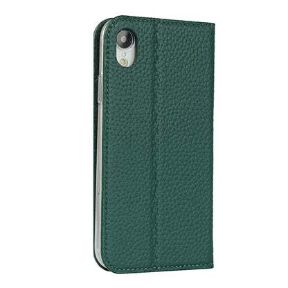 For iPhone XR Litchi Genuine Leather Phone Case(Green) - More iPhone Cases by buy2fix | Online Shopping UK | buy2fix