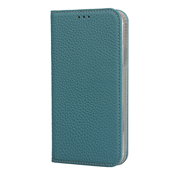 For iPhone XR Litchi Genuine Leather Phone Case(Sky Blue) - More iPhone Cases by buy2fix | Online Shopping UK | buy2fix