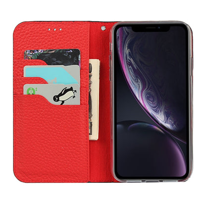 For iPhone XR Litchi Genuine Leather Phone Case(Red) - More iPhone Cases by buy2fix | Online Shopping UK | buy2fix
