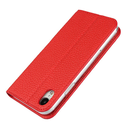 For iPhone XR Litchi Genuine Leather Phone Case(Red) - More iPhone Cases by buy2fix | Online Shopping UK | buy2fix