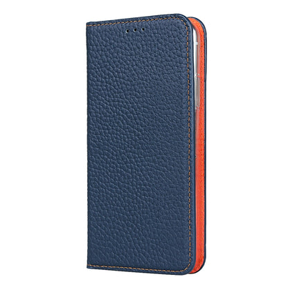 For iPhone XS Max Litchi Genuine Leather Phone Case(Dark Blue) - More iPhone Cases by buy2fix | Online Shopping UK | buy2fix