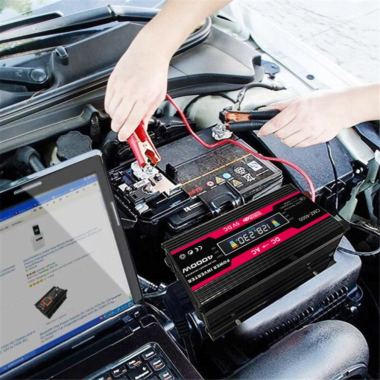 Zhizun Modified Sinewave 12V to 220V 4000W Car Power Inverter(Black) by buy2fix
