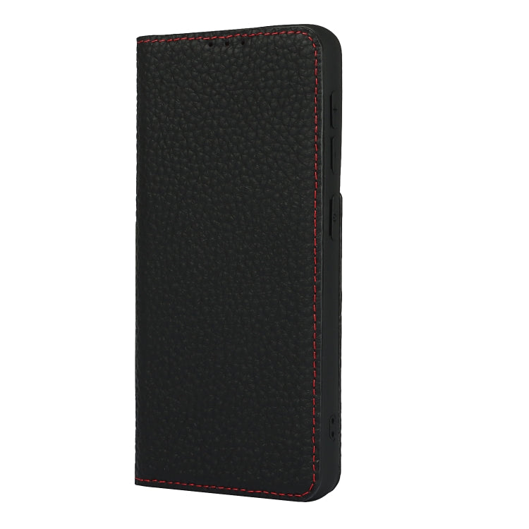 For Samsung Galaxy S21 5G Litchi Genuine Leather Phone Case(Black) - Galaxy S21+ 5G Cases by buy2fix | Online Shopping UK | buy2fix
