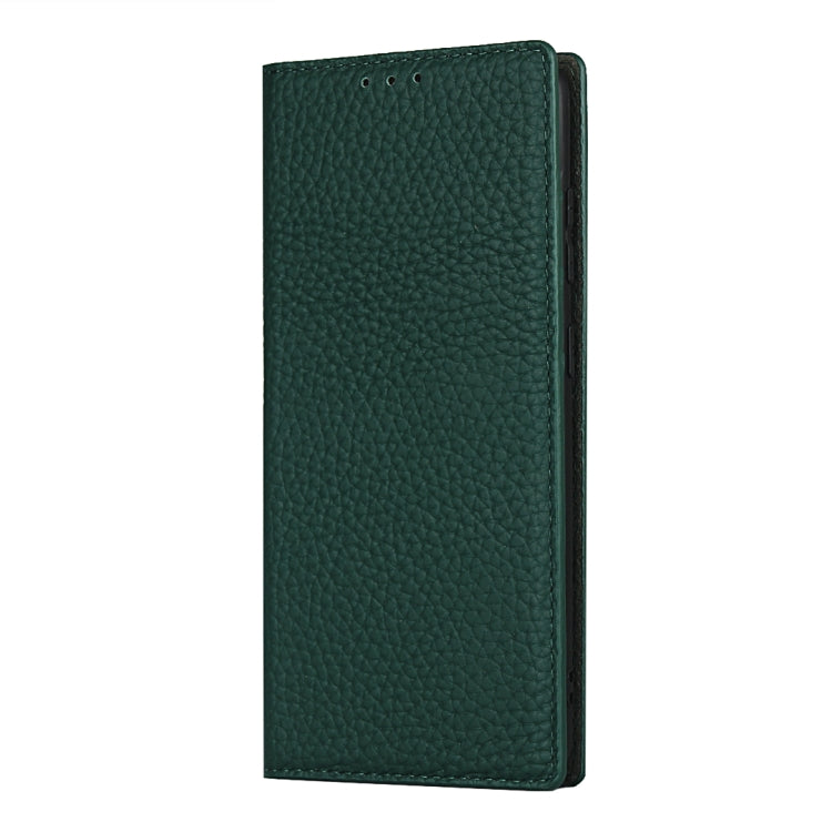 For Samsung Galaxy S20 Litchi Genuine Leather Phone Case(Green) - Galaxy Phone Cases by buy2fix | Online Shopping UK | buy2fix