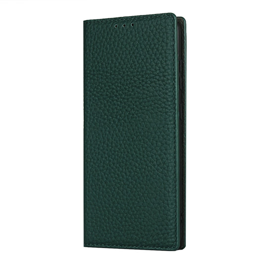 For Samsung Galaxy S20 Litchi Genuine Leather Phone Case(Green) - Galaxy Phone Cases by buy2fix | Online Shopping UK | buy2fix