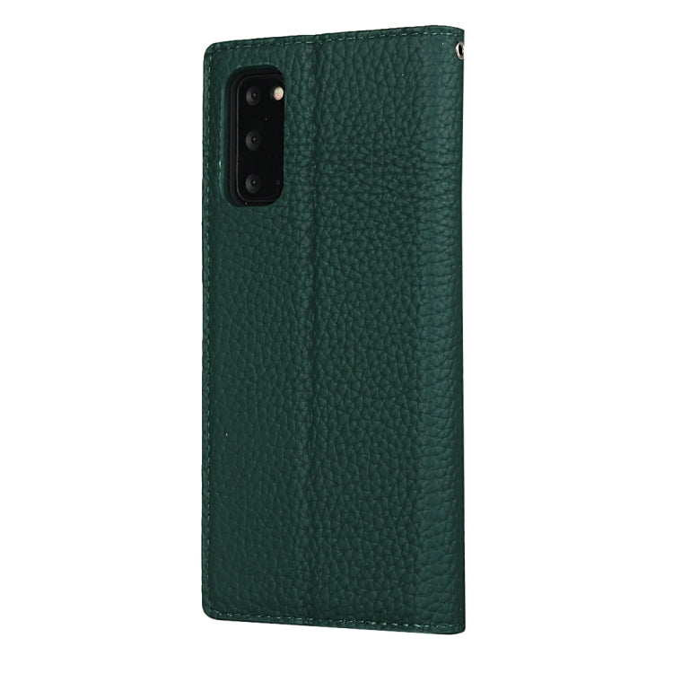 For Samsung Galaxy S20 Litchi Genuine Leather Phone Case(Green) - Galaxy Phone Cases by buy2fix | Online Shopping UK | buy2fix