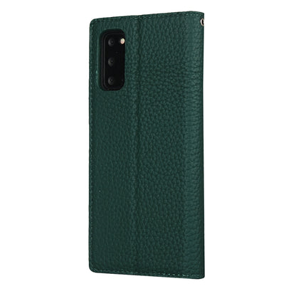 For Samsung Galaxy S20 Litchi Genuine Leather Phone Case(Green) - Galaxy Phone Cases by buy2fix | Online Shopping UK | buy2fix