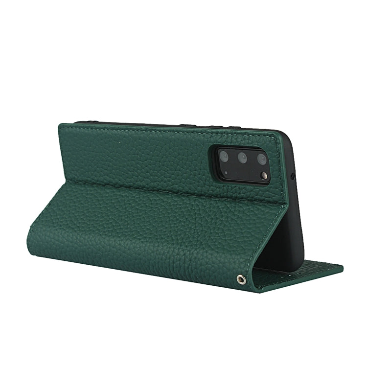 For Samsung Galaxy S20 Litchi Genuine Leather Phone Case(Green) - Galaxy Phone Cases by buy2fix | Online Shopping UK | buy2fix