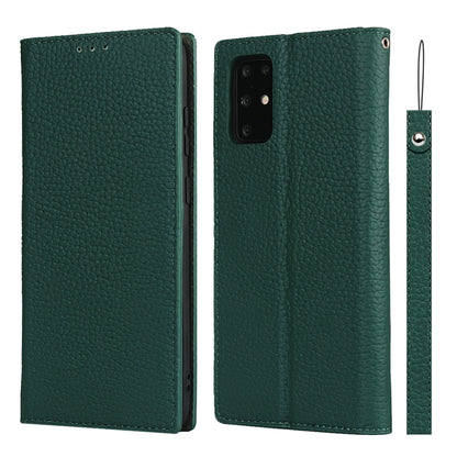 For Samsung Galaxy S20 Plus Litchi Genuine Leather Phone Case(Green) - Galaxy Phone Cases by buy2fix | Online Shopping UK | buy2fix