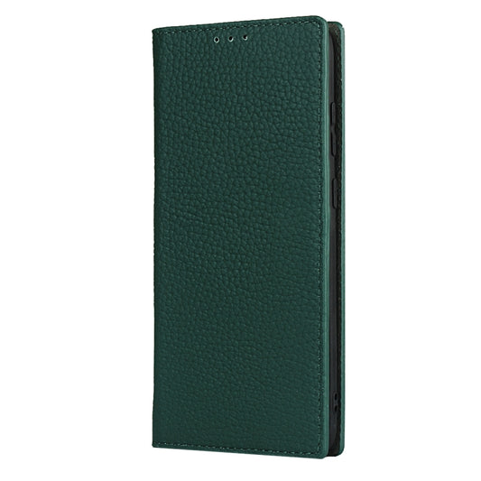 For Samsung Galaxy S20 Plus Litchi Genuine Leather Phone Case(Green) - Galaxy Phone Cases by buy2fix | Online Shopping UK | buy2fix