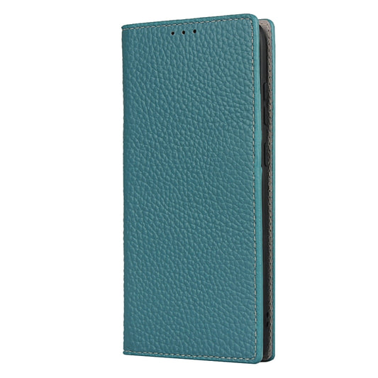 For Samsung Galaxy S20 Plus Litchi Genuine Leather Phone Case(Sky Blue) - Galaxy Phone Cases by buy2fix | Online Shopping UK | buy2fix