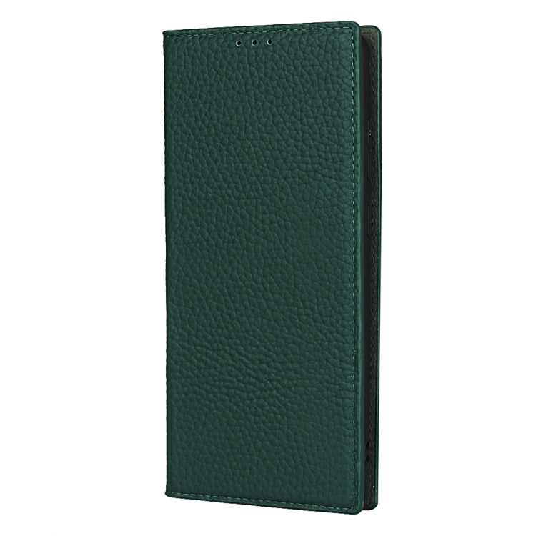 For Samsung Galaxy S20 Ultra Litchi Genuine Leather Phone Case(Green) - Galaxy Phone Cases by buy2fix | Online Shopping UK | buy2fix