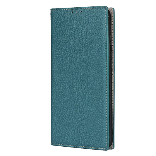 For Samsung Galaxy S20 Ultra Litchi Genuine Leather Phone Case(Sky Blue) - Galaxy Phone Cases by buy2fix | Online Shopping UK | buy2fix