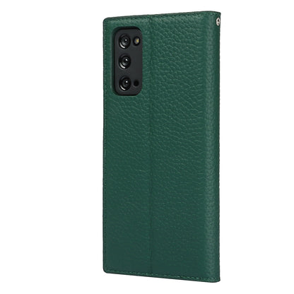 For Samsung Galaxy S20 FE Litchi Texture Horizontal Flip Top Layer Cowhide Leather Case with Holder & Card Slots & Wallet & Strap & Wire Winder(Green) - Galaxy S20 FE Cases by buy2fix | Online Shopping UK | buy2fix
