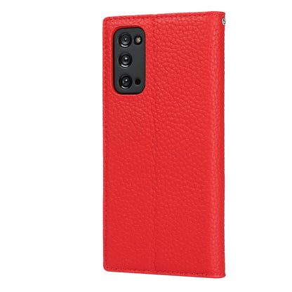 For Samsung Galaxy S20 FE Litchi Texture Horizontal Flip Top Layer Cowhide Leather Case with Holder & Card Slots & Wallet & Strap & Wire Winder(Red) - Galaxy S20 FE Cases by buy2fix | Online Shopping UK | buy2fix
