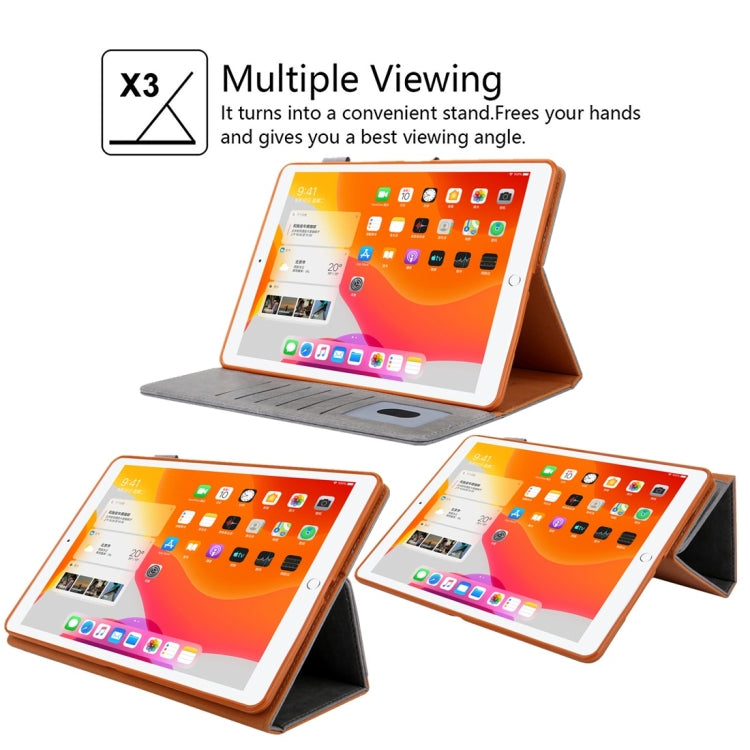 For iPad Pro 10.5 inch / iPad 10.2 Business Style Horizontal Flip Leather Case with Holder & Card Slot & Photo Frame & Wallet & Hand Strap & Sleep / Wake-up Function(Grey) - iPad 10.2 Cases by buy2fix | Online Shopping UK | buy2fix