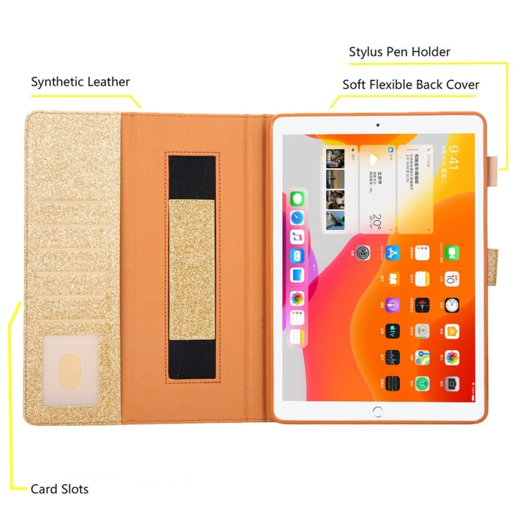 For iPad Pro 10.5 inch / iPad 10.2 Business Style Horizontal Flip Leather Case with Holder & Card Slot & Photo Frame & Wallet & Hand Strap & Sleep / Wake-up Function(Gold) - iPad 10.2 Cases by buy2fix | Online Shopping UK | buy2fix