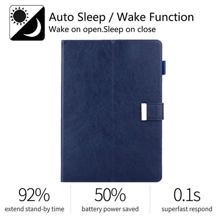 For iPad Pro 11 inch （2018） Business Style Horizontal Flip Leather Case with Holder & Card Slot & Photo Frame & Wallet & Hand Strap & Sleep / Wake-up Function(Blue) - iPad Pro 11 (2018) Cases by buy2fix | Online Shopping UK | buy2fix
