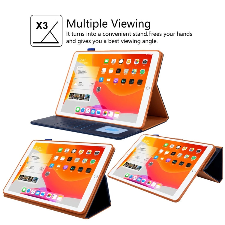 For iPad Pro 11 inch （2018） Business Style Horizontal Flip Leather Case with Holder & Card Slot & Photo Frame & Wallet & Hand Strap & Sleep / Wake-up Function(Blue) - iPad Pro 11 (2018) Cases by buy2fix | Online Shopping UK | buy2fix