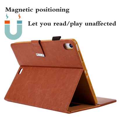 For iPad Pro 11 inch （2018） Business Style Horizontal Flip Leather Case with Holder & Card Slot & Photo Frame & Wallet & Hand Strap & Sleep / Wake-up Function(Brown) - iPad Pro 11 (2018) Cases by buy2fix | Online Shopping UK | buy2fix