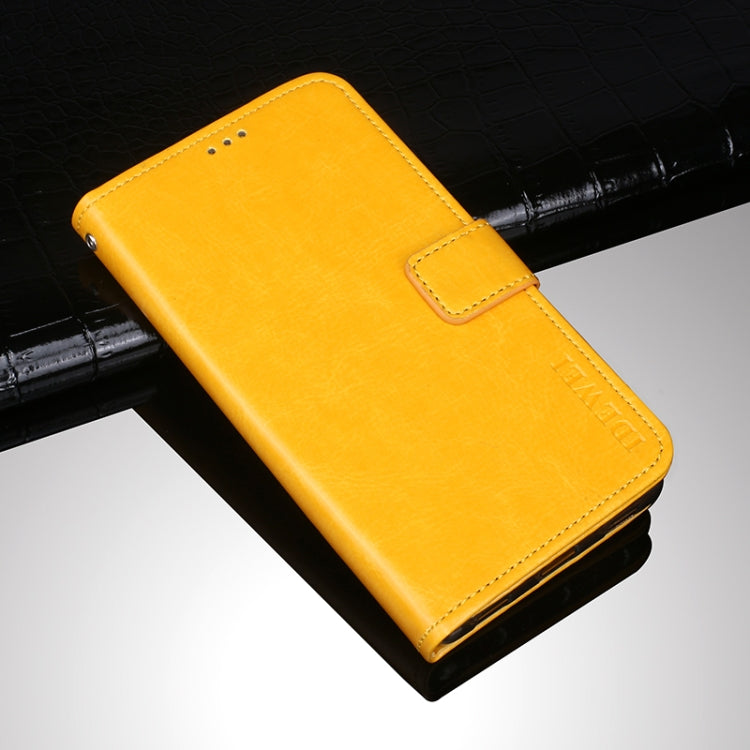 For Blackview A90 idewei Crazy Horse Texture Horizontal Flip Leather Case with Holder & Card Slots & Wallet(Yellow) - More Brand by idewei | Online Shopping UK | buy2fix