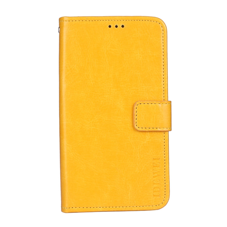 For Blackview A90 idewei Crazy Horse Texture Horizontal Flip Leather Case with Holder & Card Slots & Wallet(Yellow) - More Brand by idewei | Online Shopping UK | buy2fix