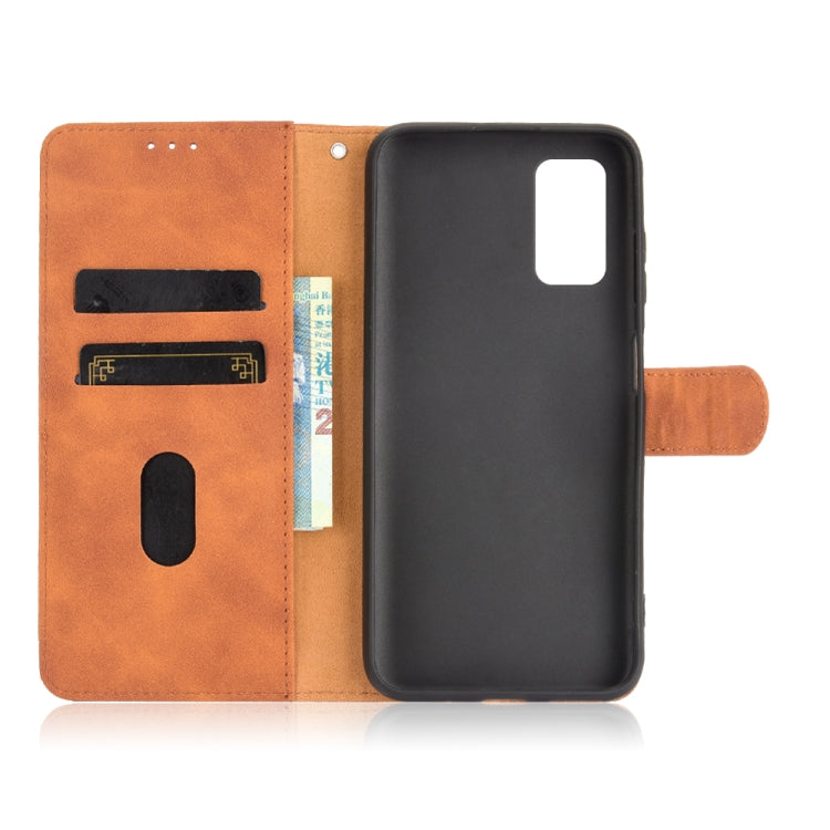 For Blackview A90 Solid Color Skin Feel Magnetic Buckle Horizontal Flip Calf Texture PU Leather Case with Holder & Card Slots & Wallet(Brown) - More Brand by buy2fix | Online Shopping UK | buy2fix