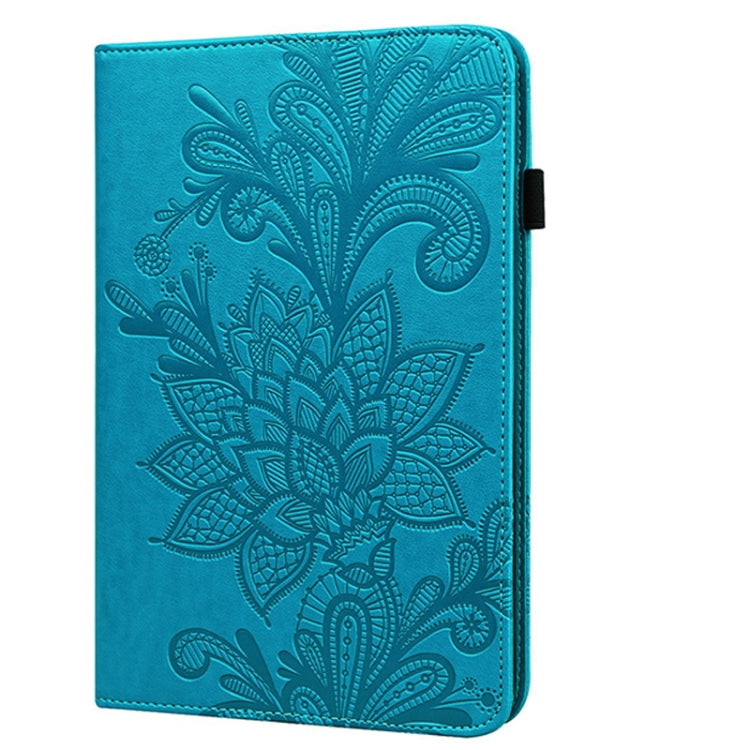 Lace Flower Embossing Pattern Horizontal Flip Leather Case with Holder & Card Slots & Wallet & Photo Frame & Sleep / Wake-up Function For iPad 9.7 2018 / 9.7  2017 / Air 2 / Air(Blue) - iPad Pro 9.7 inch Cases by buy2fix | Online Shopping UK | buy2fix