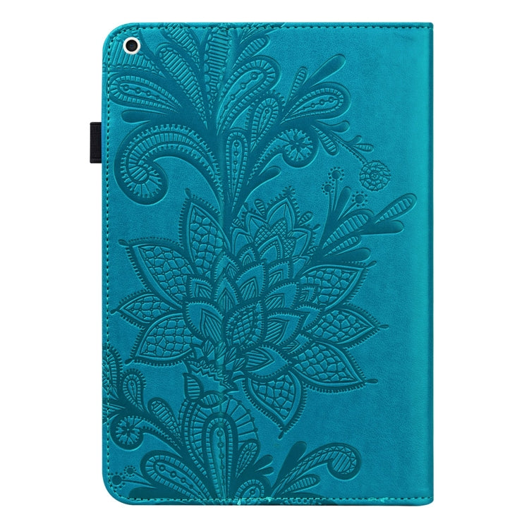 Lace Flower Embossing Pattern Horizontal Flip Leather Case with Holder & Card Slots & Wallet & Photo Frame & Sleep / Wake-up Function For iPad Pro 10.5 2017 / 10.2 2019(Blue) - iPad Pro 10.5 inch Cases by buy2fix | Online Shopping UK | buy2fix