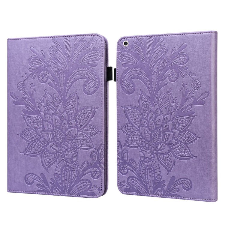 Lace Flower Embossing Pattern Horizontal Flip Leather Case with Holder & Card Slots & Wallet & Photo Frame & Sleep / Wake-up Function For iPad Pro 10.5 2017 / 10.2 2019(Purple) - iPad Pro 10.5 inch Cases by buy2fix | Online Shopping UK | buy2fix