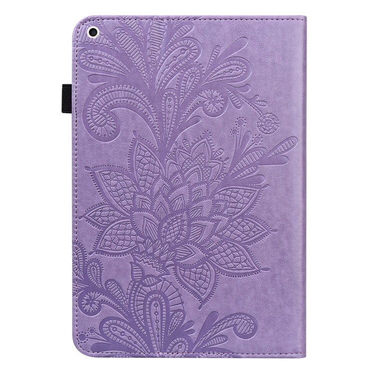 Lace Flower Embossing Pattern Horizontal Flip Leather Case with Holder & Card Slots & Wallet & Photo Frame & Sleep / Wake-up Function For iPad Pro 10.5 2017 / 10.2 2019(Purple) - iPad Pro 10.5 inch Cases by buy2fix | Online Shopping UK | buy2fix