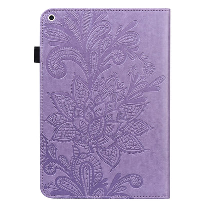 Lace Flower Embossing Pattern Horizontal Flip Leather Case with Holder & Card Slots & Wallet & Photo Frame & Sleep / Wake-up Function For iPad Pro 10.5 2017 / 10.2 2019(Purple) - iPad Pro 10.5 inch Cases by buy2fix | Online Shopping UK | buy2fix