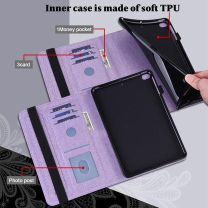 Lace Flower Embossing Pattern Horizontal Flip Leather Case with Holder & Card Slots & Wallet & Photo Frame & Sleep / Wake-up Function For iPad Pro 10.5 2017 / 10.2 2019(Purple) - iPad Pro 10.5 inch Cases by buy2fix | Online Shopping UK | buy2fix