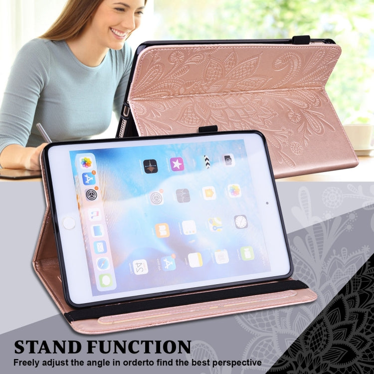 Lace Flower Embossing Pattern Horizontal Flip Leather Case with Holder & Card Slots & Wallet & Photo Frame & Sleep / Wake-up Function For iPad Pro 10.5 2017 / 10.2 2019(Rose Gold) - iPad Pro 10.5 inch Cases by buy2fix | Online Shopping UK | buy2fix
