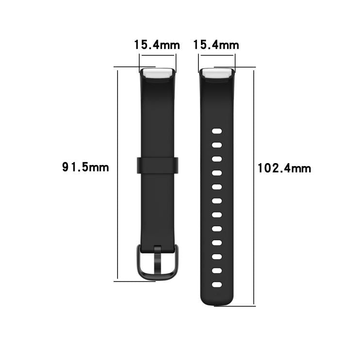 xDfind For Fitbit Luxe Silicone Color Buckle Watch Band, Size:S(Black) by xDfind