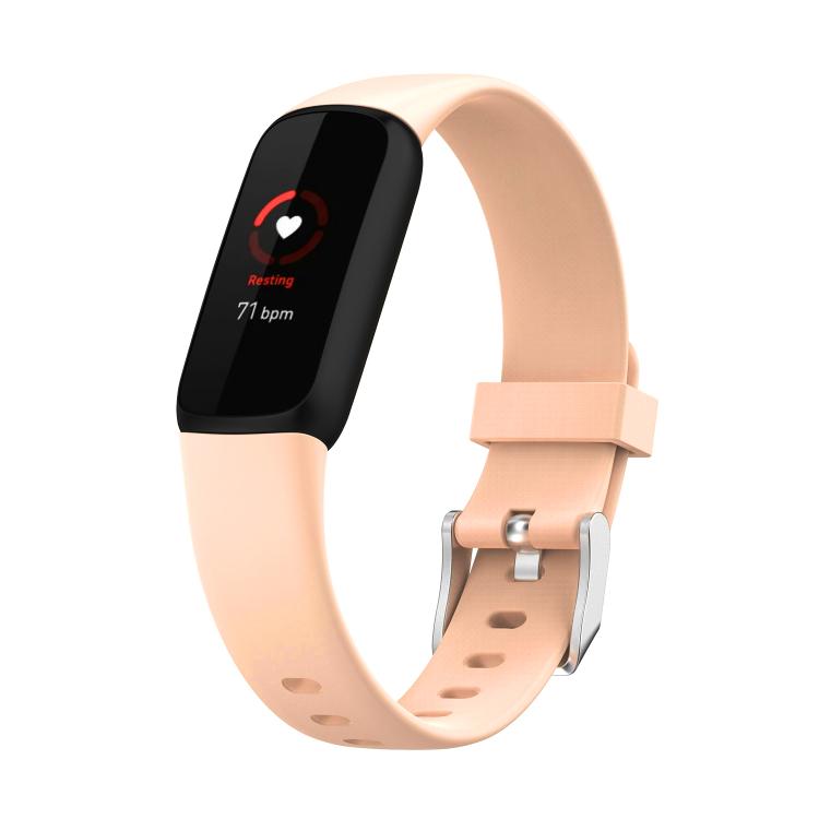 For Fitbit Luxe xDFind Silicone Watch Band, Size:S(Sand Pink) by xDfind