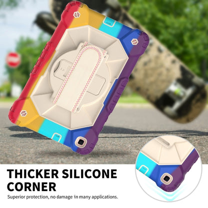 For Samsung Galaxy Tab A 8.0 (2019)T290/T295 Contrast Color Robot Shockproof Silicon + PC Protective Case with Holder & Shoulder Strap(Colorful Red) - Other Galaxy Tab PC by buy2fix | Online Shopping UK | buy2fix