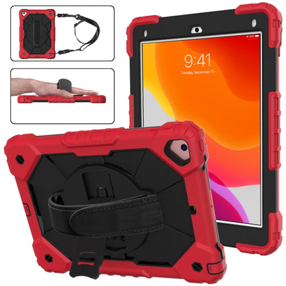 Contrast Color Robot Shockproof Silicon + PC Protective Case with Holder & Shoulder Strap For iPad 9.7 (2018) & (2017) / Air 2 / Air(Red+Black) - iPad 9.7 (2018) & (2017) Cases by buy2fix | Online Shopping UK | buy2fix