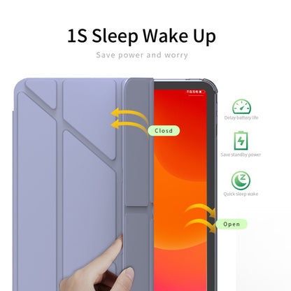 For iPad Pro 11 2022 / 2021 / 2020 Multi-folding Horizontal Flip PU Leather + TPU Aitbag Shockproof Half Paste Tablet Case with Holder & Pen Slot & Sleep / Wake-up Function(Green) - iPad Pro 11 (2022/2021) Cases by buy2fix | Online Shopping UK | buy2fix