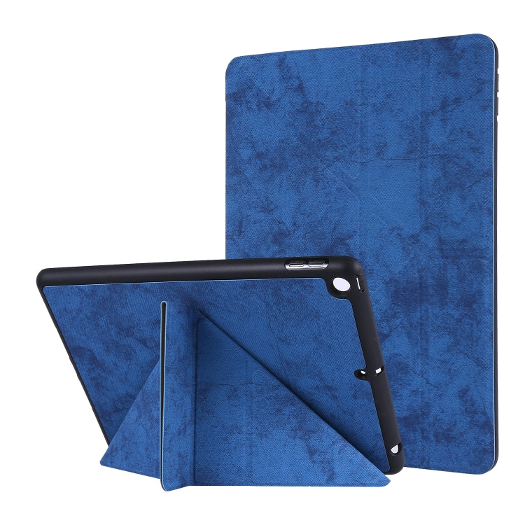 For iPad 10.2 2021 / 2020 / 2019 / iPad 10.2 2020 Silk Texture Horizontal Deformation Flip Leather Case with Holder & Pen Slot(Blue) - iPad 10.2 Cases by buy2fix | Online Shopping UK | buy2fix