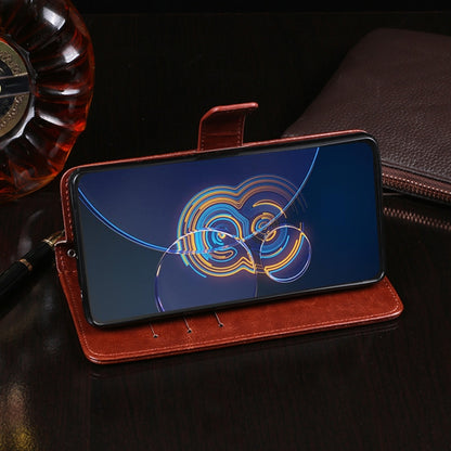For Asus Zenfone 8 Flip idewei Crazy Horse Texture Horizontal Flip Leather Case with Holder & Card Slots & Wallet(Brown) - ASUS Cases by idewei | Online Shopping UK | buy2fix