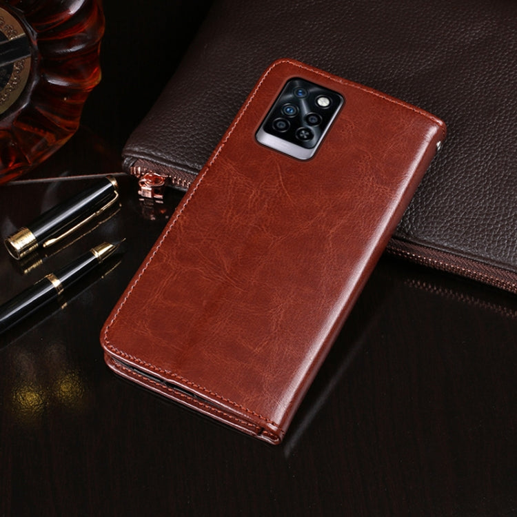 For Infinix Note 10 Pro idewei Crazy Horse Texture Horizontal Flip Leather Case with Holder & Card Slots & Wallet(Brown) - Infinix Cases by idewei | Online Shopping UK | buy2fix
