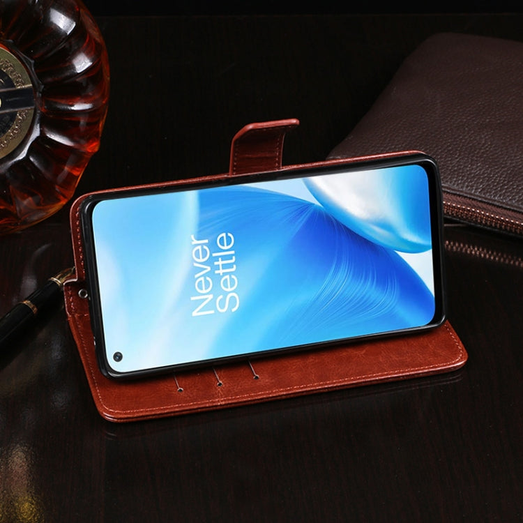 For OnePlus Nord N200 5G idewei Crazy Horse Texture Horizontal Flip Leather Case with Holder & Card Slots & Wallet(Sky Blue) - OnePlus Cases by idewei | Online Shopping UK | buy2fix