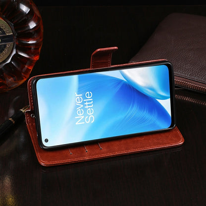 For OnePlus Nord N200 5G idewei Crazy Horse Texture Horizontal Flip Leather Case with Holder & Card Slots & Wallet(Sky Blue) - OnePlus Cases by idewei | Online Shopping UK | buy2fix